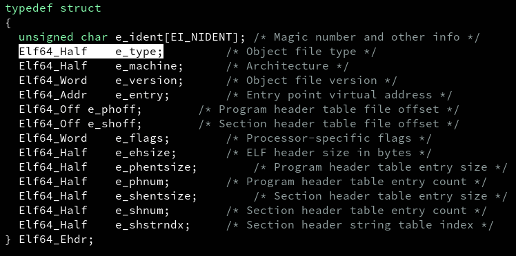 e_type field def.