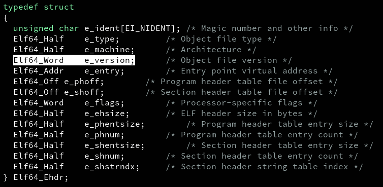 e_version field.