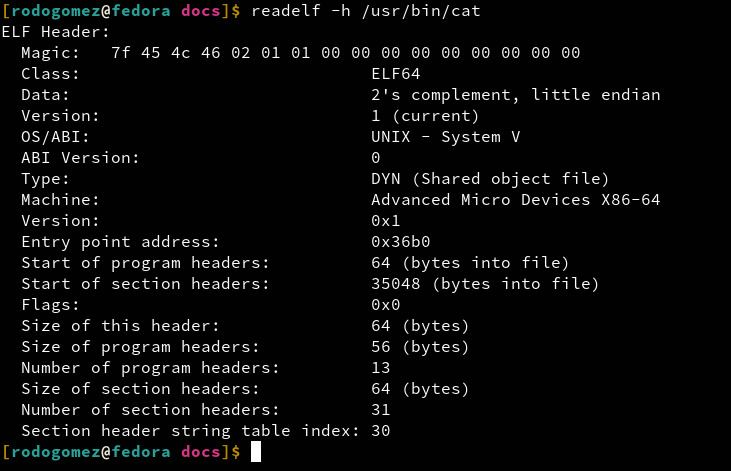 readelf cat